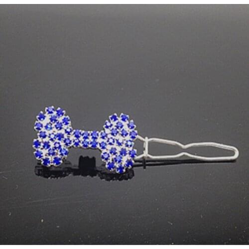 Wholesale diamond hairpin dog a bone Pet hair ornament Dog supplies long-haired dog teddy accessories pet clip 20pcs