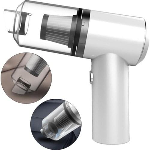 Portable Mini Wired/Wireless Automatic Handheld Dual-use Car Home Vacuum Cleaner