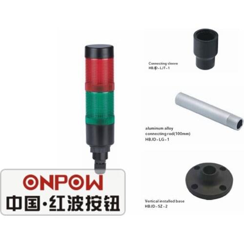ONPOW 40mm Industrial Warning Light Red Green Continous LED Light Indicator Signal Tower Light DC24V (HBJD-40/D/2/RG/B)