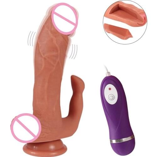 Female Realistic Double Penetration Dildo Vibrator Sex Toys for Women Erotic Massage Tools Sexy Shop Products for Adults