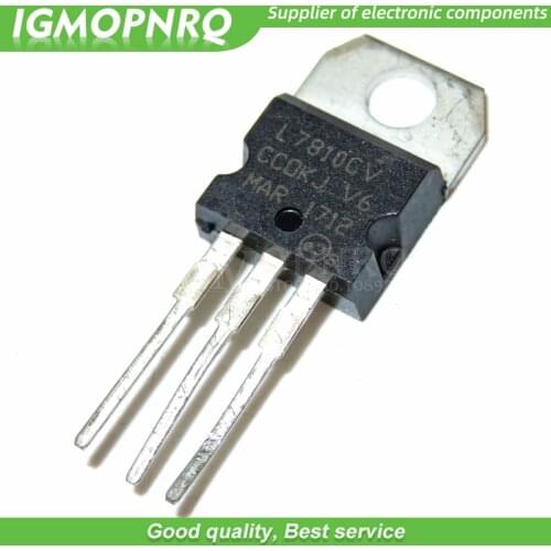 10pcs L7810CV L7810 KA7810 MC7810 TO-220 Voltage Regulators POSITIVE VOLTAGE REGULATORS new original