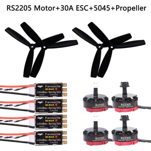 RS2205 2205 2300KV CW CCW Brushless Motor With LittleBee 20A/30A BLHeli_S ESC for FPV RC QAV250 210mm Racing Drone Multicopter