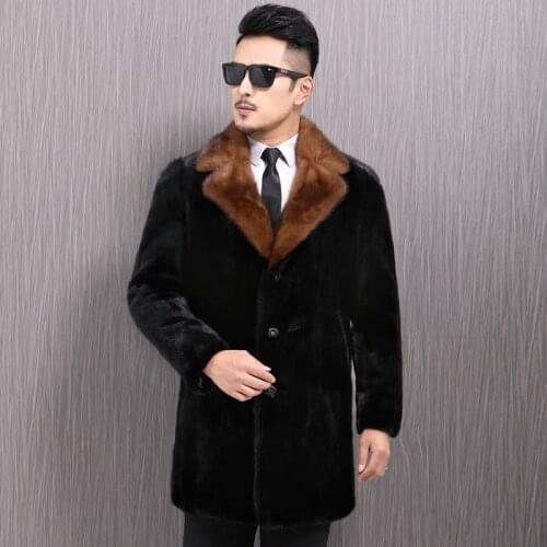 Real Fur Coat Men Real Mink Fur Coat 2020 Winter Jacket Men Real Fur Warm Outwear Mens Clothing Veste Homme Vnf17226 YY961