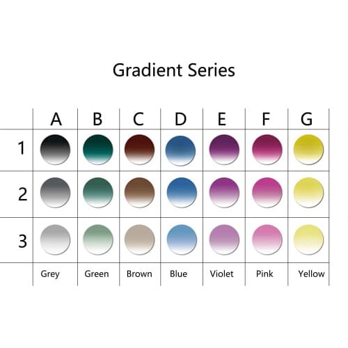 Tinted lenses for prescription sunglasses or myopia glasses reading driving gradient/solid color dyeing colored