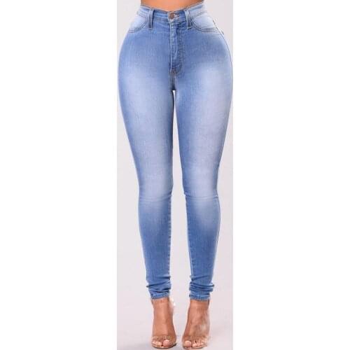 Jeans Slim High Waist Denim Pull-on Skinny Jeans for Daily Life Clothes