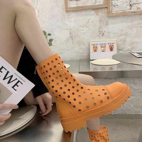 Punk Style Womens Plus Size Fashion Boots Leather Thick Heel Round Toe Ankle Boots Motorcycle Short Boots Shoes