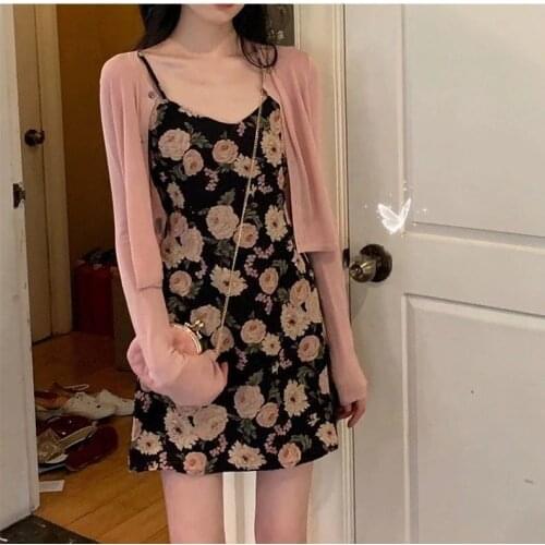 Woman Dresses Womens 2021-Summer Floral Casual A- line Dress Vestido De Mujer Femme Robe