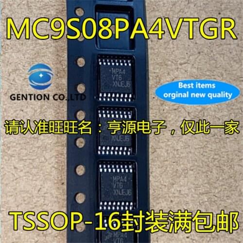 10Pcs MC9S08PA4VTGR Silkscreen MPA4VT6 TSSOP-16 Microcontroller chip in stock 100% new and original