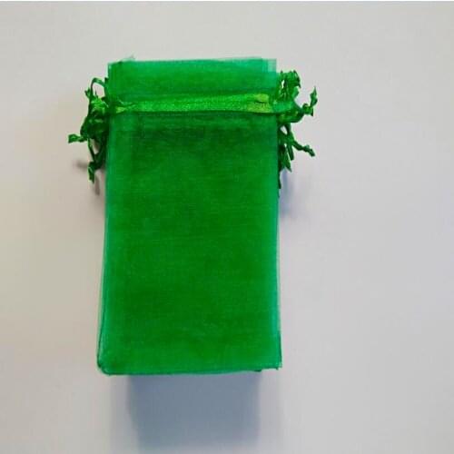 100pcs Wedding Gift Bag Dark Green Organza Bag Pouches Jewelry Packaging Bags Jewellery Bags Pouch 7x9 9x12 10x15 13x18 15x20 cm