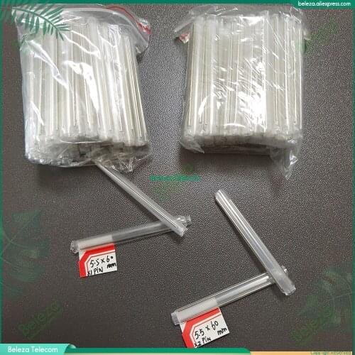 1000pcs/lot Fiber optic tube 5.5mm x 60mm Fiber Cable Protection Sleeves FTTH heat shrink splice protector for Drop Cable