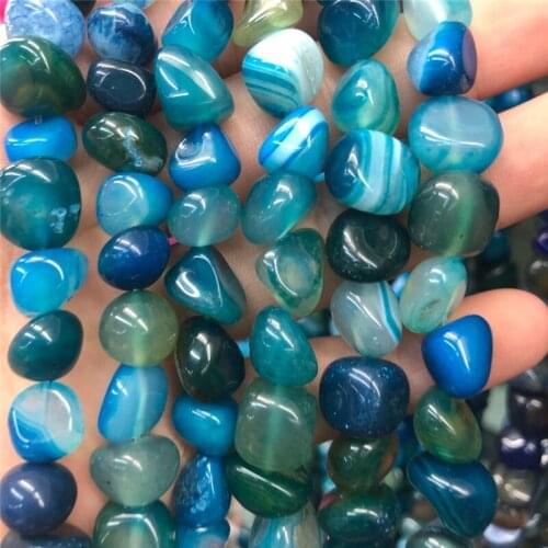 2021 Shiny Natural Stone Beads Glossy Variegated Onxy Loose Stone Beads For Jewelry Making DIY Bracelet Necklace