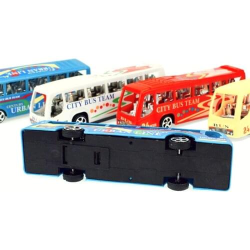 5.5" City Bus Inertial Cars Kids Toys Car Model Vehicles Baby Toy Layout Landscape Gift 634F