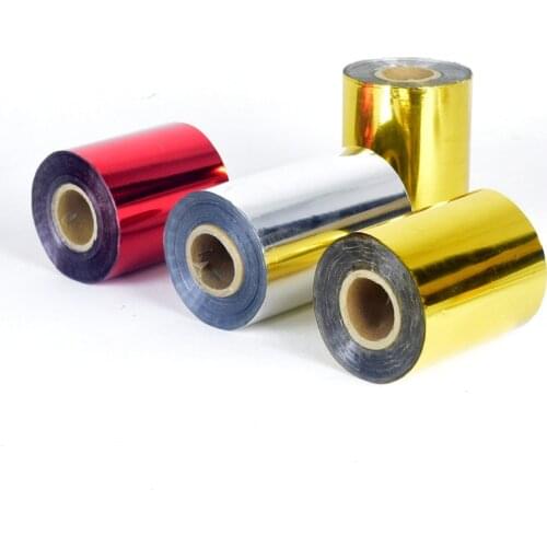 6CM 120meter/Rolls Gold Silver Hot Foil Stamping Paper Craft Paper 12colors branding iron hot Heat press machine