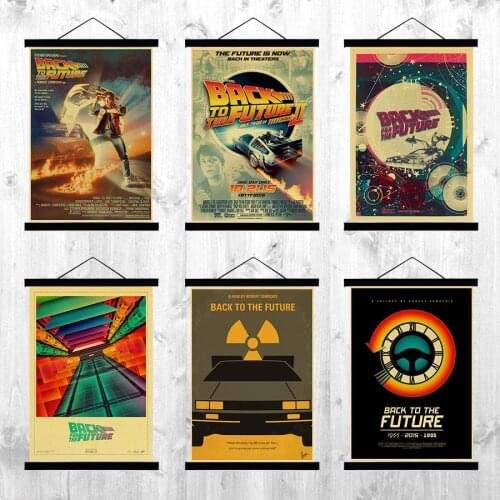 American science fiction movie Back To The Future Posters Home/Room Wall Decorative Painting Kraft Paper Printed Posters