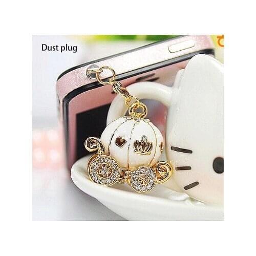 Pumpkin Car Design Phone Charging Port 3.5mm Earphone Jack Dust Plug For Samsung S10 S9 S8 Note 8 9 Huawei P10 P20 P30 Pro