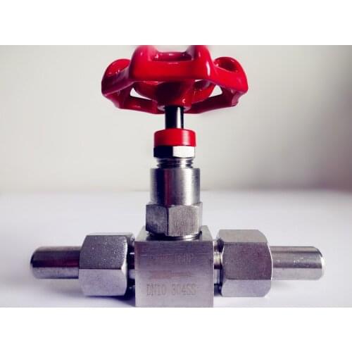 Free Shipping 1/2" (DN15) Needle Valve . Stainless steel 304 .Red. High Pressure Needle Valve,Connection diameter 18mm