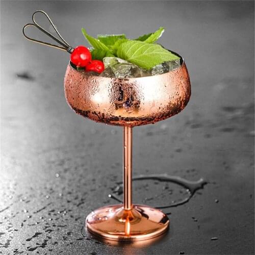 450ml Stainless Steel Wide Dish Cocktail Glass Creative Metal Cocktail Bar Restaurant Champagne Cup Goblet Dropshipping
