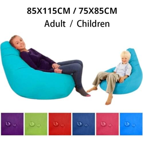 Adult Children Bean Bag Covers Chairs Lazy Sofas Cover Multicolor Cloth Lounger Seat without Filler Beanbag Sofa Cover