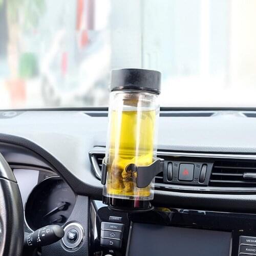 Car Drinking Bottle Holder With Adjustable Support Rod Conditioning Air Outlet Air Vent Fixing Bracket Organizer Car Accessories
