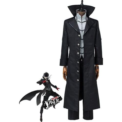 Persona 5 Cosplay Costume Joker Akira Kurusu Ren Amamiya Anime Cosplay Men Women Halloween Costumes with Red Gloves and Mask