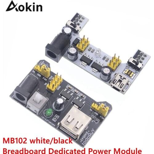 MB102 Solderless Breadboard Power Supply Module for Arduino Nano 3.3V 5V MB102 white/black Breadboard Dedicated Power Module