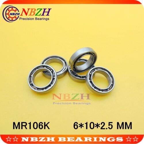 Miniature bearing MR106 L-1060 WA676 OPEN 6*10*2.5 MM for Rc hobby and Industry SMR106 MR106K SUS440C