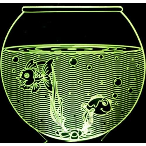 New Aquarium 3d Lamp Touch Remote 7 Colorful Gifts 3d Light Usb Led Wireless Led Night Light Luminaria De Mesa Table Lamp