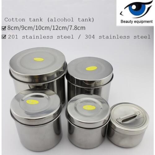Foam tweezers cylinder tattoo embroidery tank cotton alcohol tank curved disc waist disc square disc acupuncture aluminum box 30