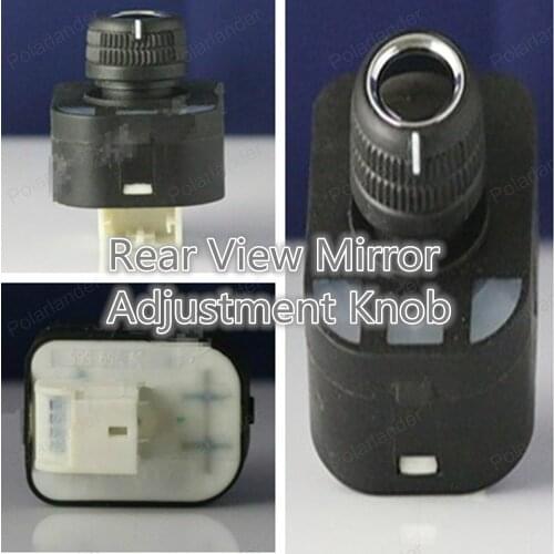 Polarlander Free Shipping 8RD959565 for A/udi Q5 Rear View Mirror Adjustment Switch Car Side View Mirror Adjust Knob Chrome