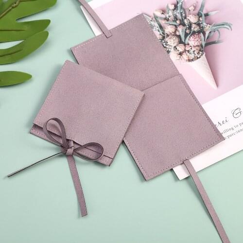 Chic Jewelry Packaging Pouches for Wedding Ring Earrings Necklace Christmas Presents Gift Bag Small Microfiber Velvet Pouches