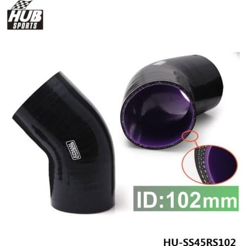 4" 102mm 45 Degree Elbow Silicone Hose Pipe Turbo Intake Black for Toyota Starlet EP91 (Fit Toyota) HU-SS45RS102