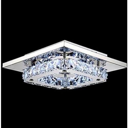 Nordic K9 Crystal Ceiling Light LED Square Crystal Aisle Light For Corridor Entrance Light Ceiling Light Light Fixtures