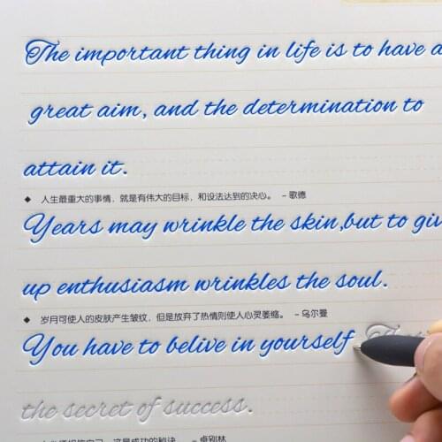 Cursive Writing English Calligraphy Copybook For Adult Children Exercise Groove Handwriting Practice Book