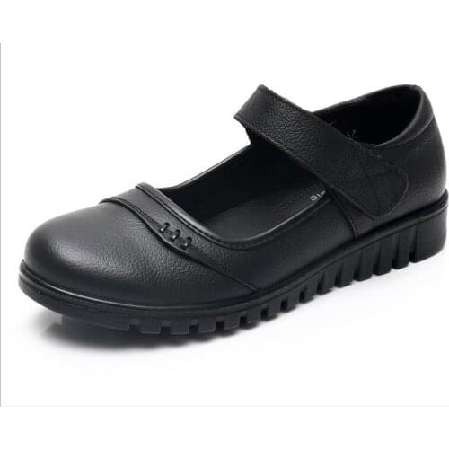 New Classic autumn Women Flats Genuine Leather Shoes Woman Slip On Loafers Flats Soft Oxford Ballerina Shoes Casual Large size