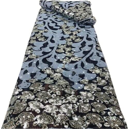 Nigerian French Tulle Lace Fabric With Sequins African Lace Fabric 2021 High Quality Lace For Wedding Party Dress Sewing r19-65