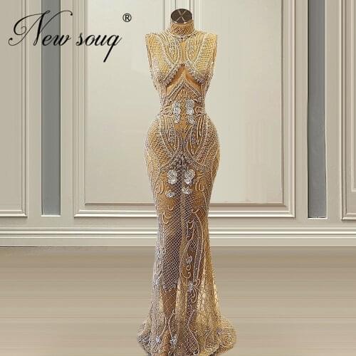 Full Beading Evening Dresses 2021 Vestidos De Fiesta Illusion Party Dresses For Weddings Dubai Couture Prom Gowns Arabic Evening