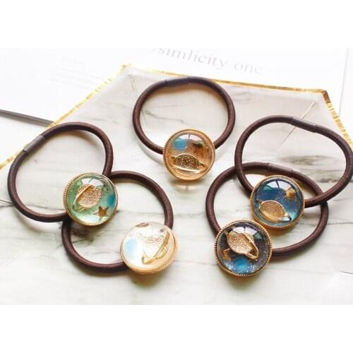 Women Lovely Universe Star Hair Rope Little Fresh Star Moon Sky Series Hair Band Girls Hair Accessories