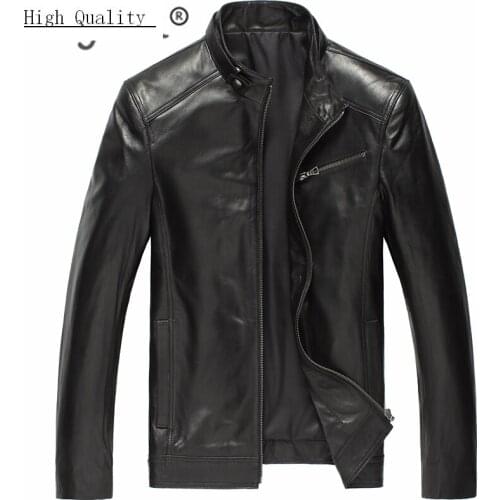 100% Genuine Leather Jacket Men Winter Sheep Skin Coat Man Clothes 2020 Streetwear Slim Fit Leather Jackets Hiver DK108