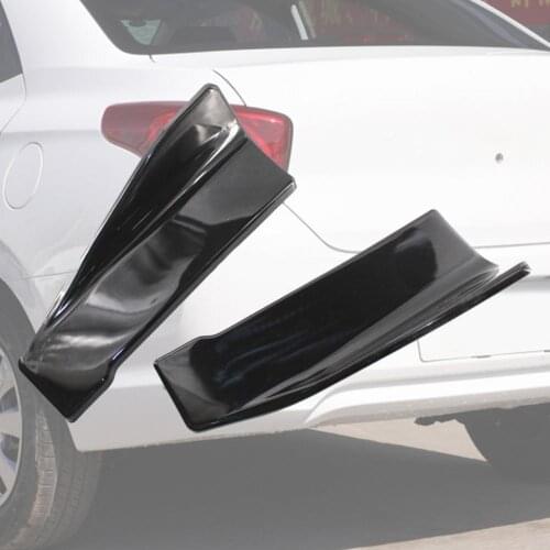 2Pcs Rear Bumper Lip Universal Scratch Resistant ABS Auto Extend Deflector Lips for Car Protection Accessories