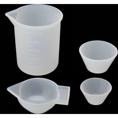 4Pcs Silicone Mixing Cups Measuring Cups 100ml 10ml DIY Resin Jewelry Tools Kit Drop shipping