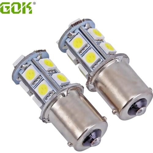 50pcs 1156 BA15S led 13SMD 5050 Light Tail Brake Turn Signal s25 ba15s p21w LED Car 12V led Bulbs Lamp parking car light source