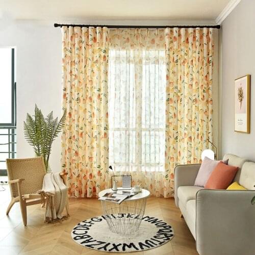 Bucolic Nordic Curtains For Living Room шторы фатин Para Salon Cortinas Rideau Minimalist Country Retro Half Shading Curtain