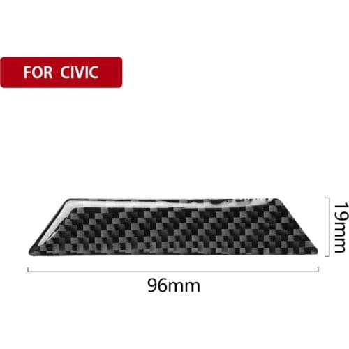 For Honda Civic 2016-2019 Carbon Fiber Center Console Storage Box Cover Interior Car Styling Sticker Accessories