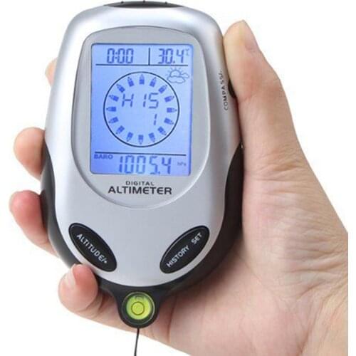 Digital Waterproof Multifunction LCD Atitude Altimeter Outdoor Compass Barometer Weather Forecast Compass Clock Level Calendar