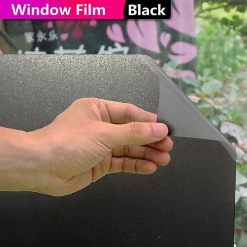 HOHOFILM 122cmx500cm Black Window Film Decorative House Glass Decor Tinted Privacy Glass Sticker PET 48''x196.8