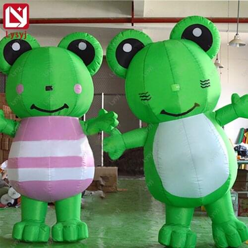 Giant Animal Model Inflatable Frog Replica Cartoon Frog for Event Shows Advertising Welcome Guests