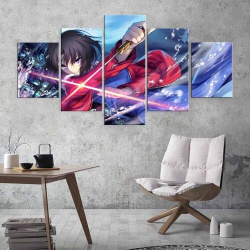 Canvas Prints the Garden of Sinners Painting Wall Art Japanese Anime Poster Modern Home Decor Modular Pictures For Living Room