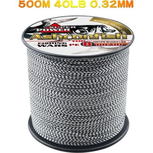 Ashconfish Braided Fishing Line 8strands 500M 1000M Spot line Abrasion Resistant Lines Incredible Superline Zero Stretch 6-300LB