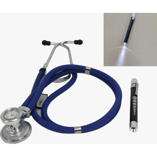 Medical Stethoscope and Doctor pen Professional Acoustical Cardiology Pediatric & Infant Colorful Functional Double Dual Head
