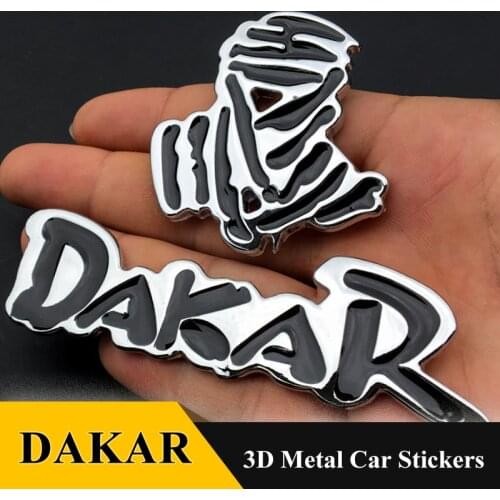 3D metal car stickers car styling Dakar Rally Off-road SUV Emblem Badge Motorcycle Decals for Jeep Wrangler Grand Cherokee PHEV